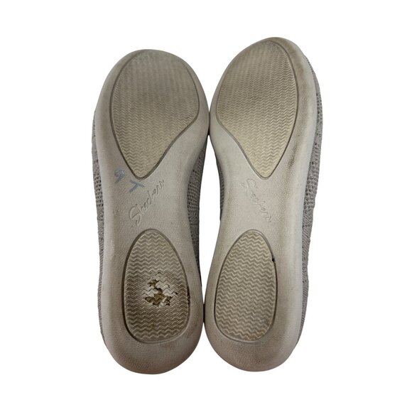 Skechers Cleo Sport Womens Knit Ballet Flats - Taupe Gray Slip-On Shoes Size 7 - Picture 11 of 12